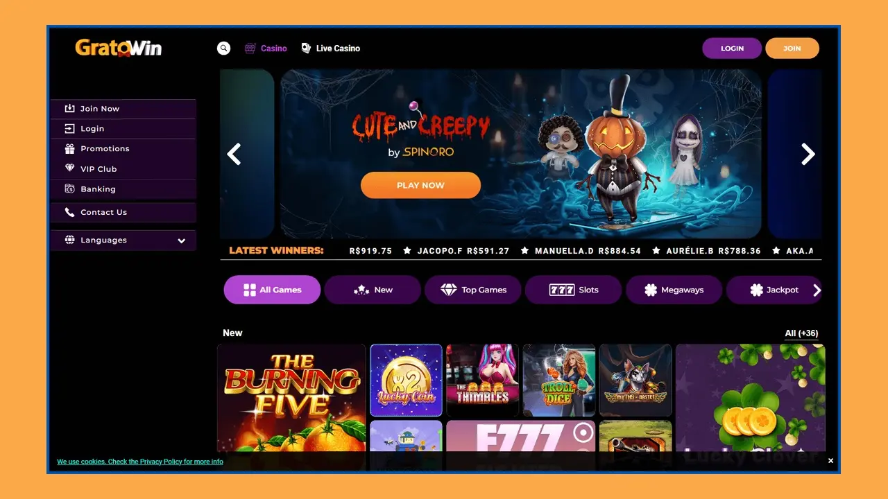 Informazioni sul casinò Gratowin Informazioni sul casinò Gratowin